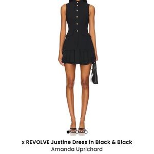 Amanda Uprichard Black Justine Dress